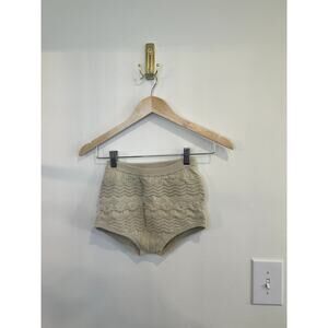 Free People Intimately Knit Bloomers Shorts Cream Boho Lounge Size Small